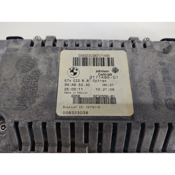 Tela Multimídia Painel Bmw X6 2008 A 2013 Preto