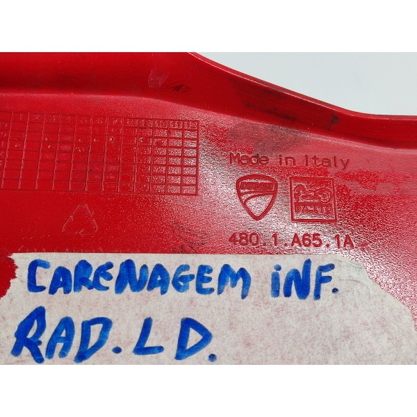 Carenagem Inferior Radiador D. Ducati Streetfighter V4s 2022 Vermelho