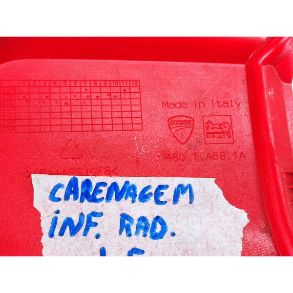 Carenagem Inferior Radiador E. Ducati Streetfighter V4s 2022 Vermelho