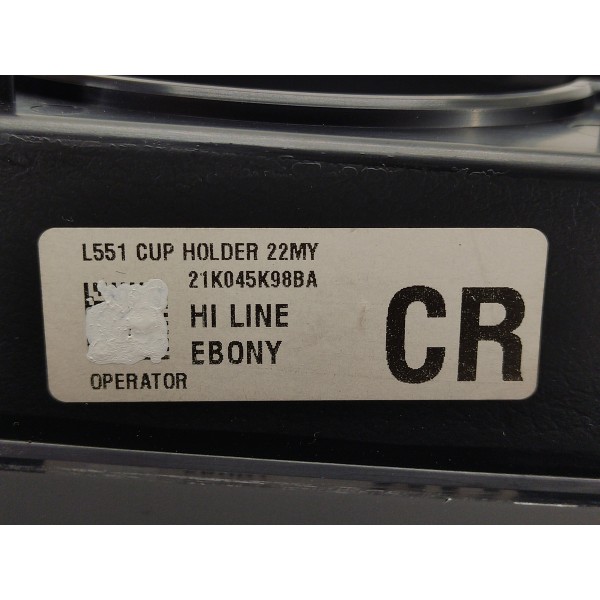 Acabamento Console Porta Copos Range Rover Evoque 2022 Preto