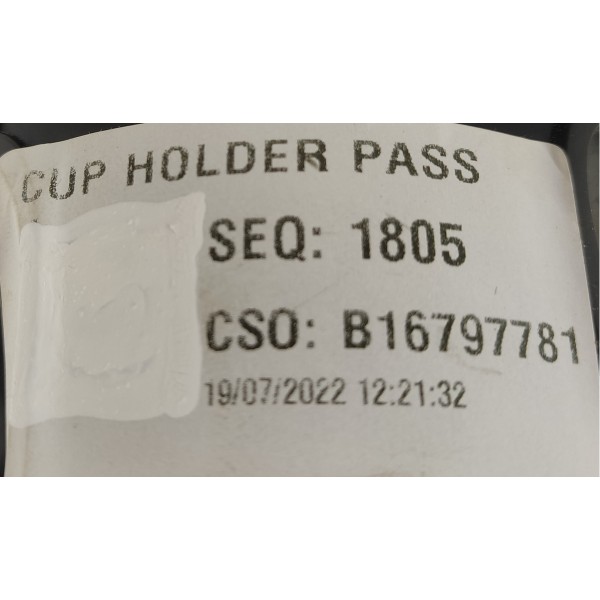 Porta Copos Console Range Rover Evoque 2022 B16797781 Preto