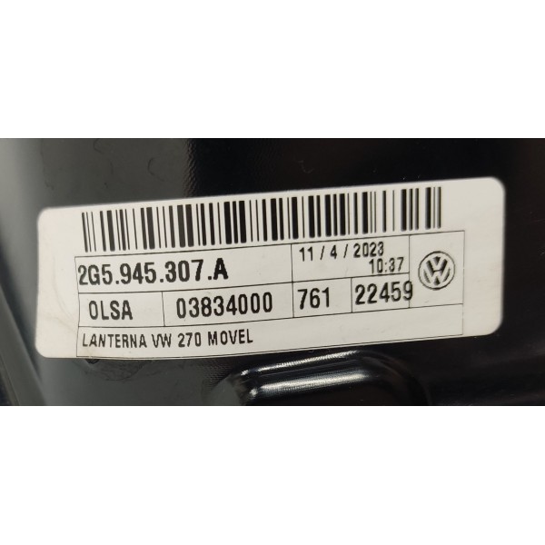 Lanterna Tampa Traseira Nivus Highline 2022 2g5945307 Ambos Lados Vermelho