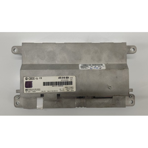 Tela Multimidia Audi Q7 3.6 Vr6 2010 4f0 919 604 Preto