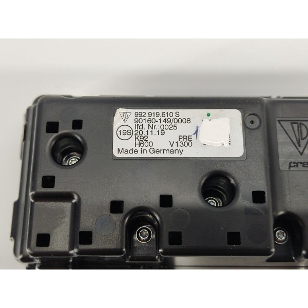 Botao Ar Condicionado Porsche 911 Carrera S 2021 C/detalhe Preto