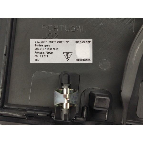 Acabamento Superior Painel Porsche 911 Carrera S 2021 Preto Churrasqueira