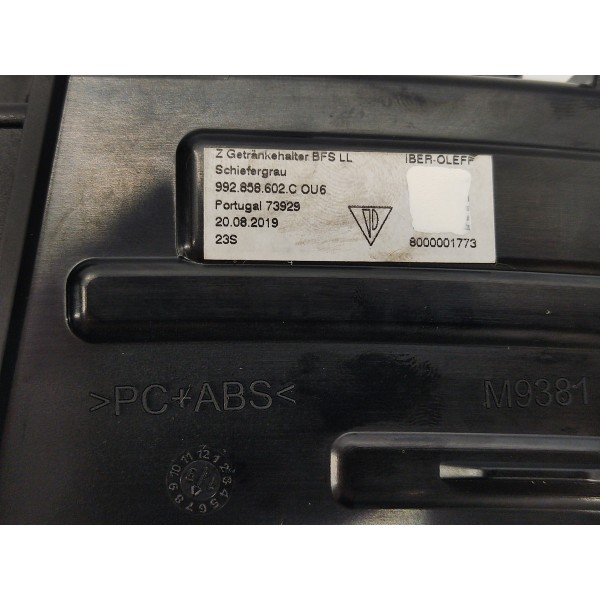Porta Copos Retratil Porsche 911 Carrera S 2021 992858602c Preto