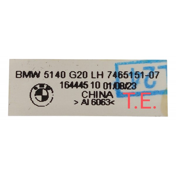 Pestana Vidro Porta T.e Bmw G20 320i 2024 746515107 Preto