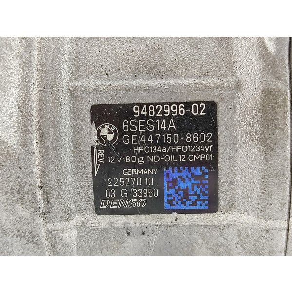 Compressor Ar Condicionado Bmw G20 320i 2024 9482996 2mil Km