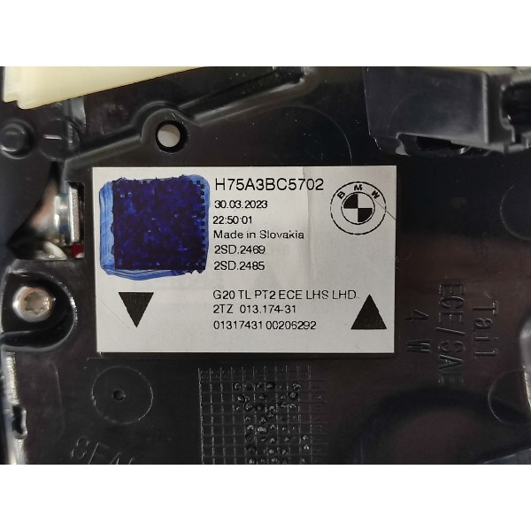 Lanterna Tampa Traseira Esquerda Bmw G20 Msport 320i 2024 Esquerdo/motorista Vermelho