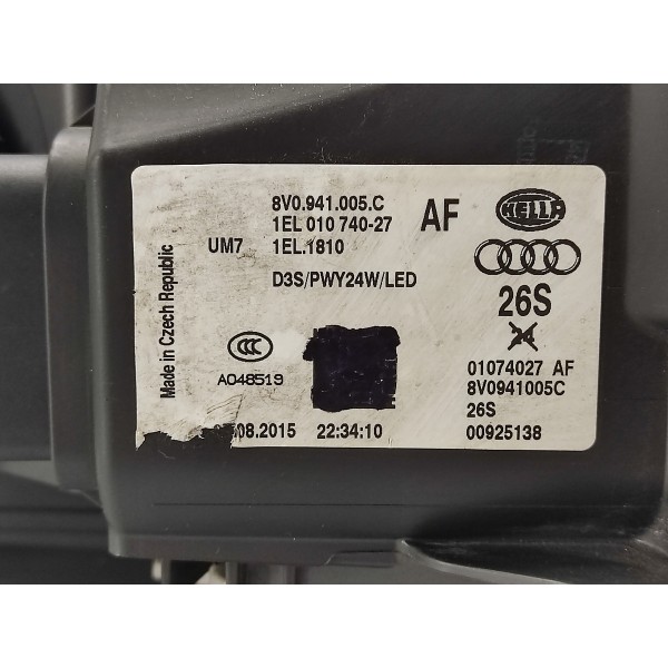 Farol Esquerdo Audi A3 1.4 2016 C/detalhe Esquerdo/motorista