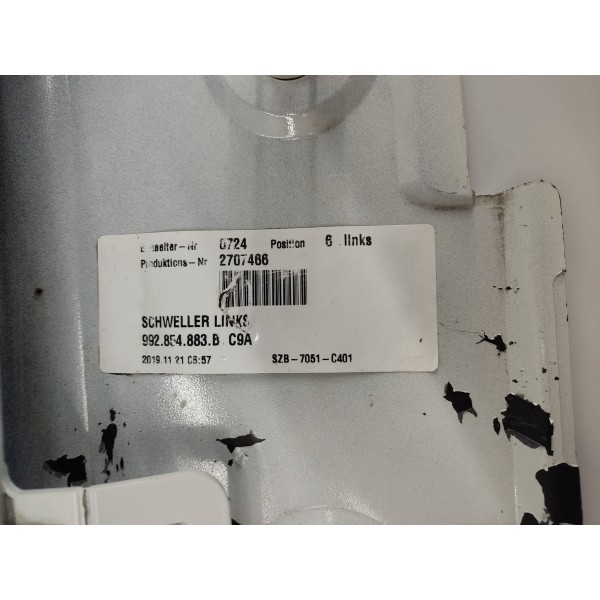 Spoiler Lateral Esquerdo Porsche 911 Carrera 2021 992854883b Branco