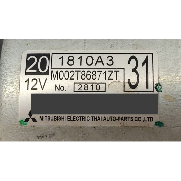 Motor Arranque Pajero Sport 2022 2.4 Hpe 1810a3