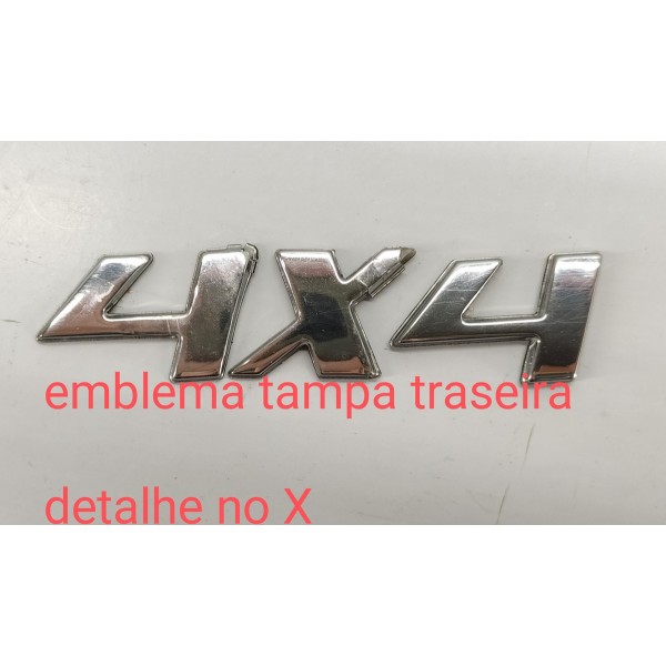 Emblema Tampa Traseira 4x4 Pajero Sport 2022 2.4 Hpe