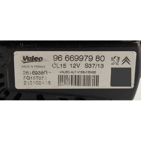 Alternador Peugeot 3008 1.6 Thp 2014 9666997980