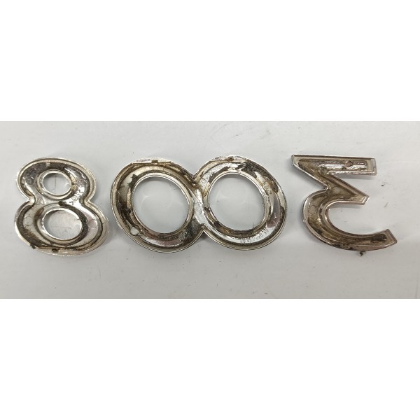 Emblema Tampa Traseira Peugeot 3008 1.6 Thp 2014 Prateado