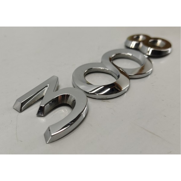 Emblema Tampa Traseira Peugeot 3008 1.6 Thp 2014 Prateado