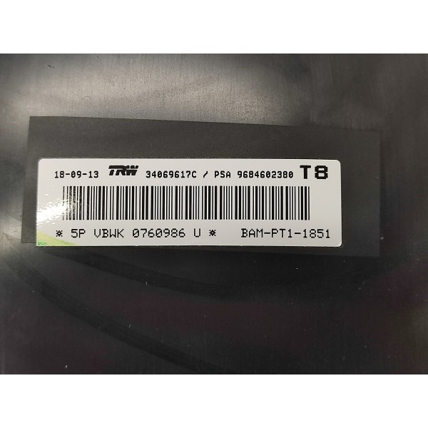 Bolsa Colisao Banco D.d Peugeot 3008 1.6 Thp 2014