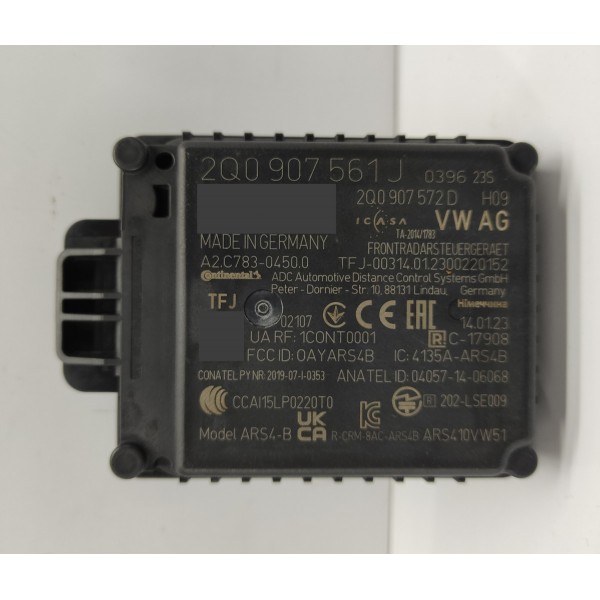 Modulo Sensor Radar Nivus Highline 2022 2q0907561j