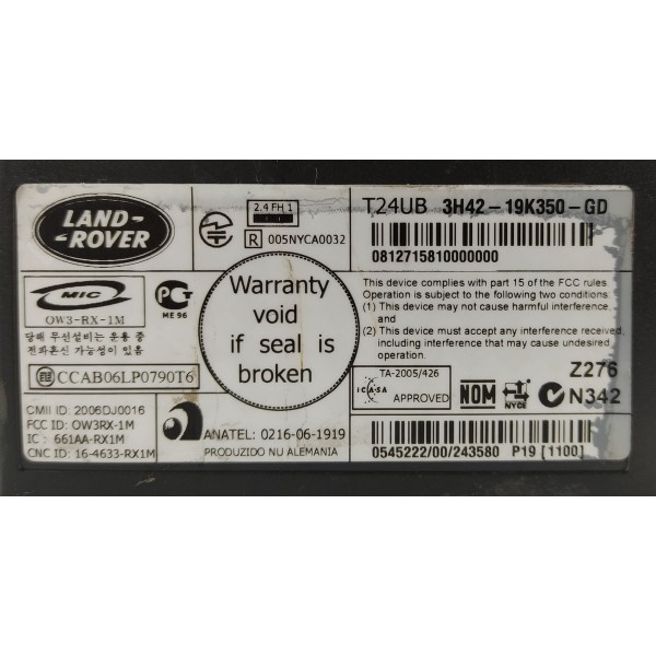 Modulo Bluetooth Range Rover Sport 2009 3h4219k350