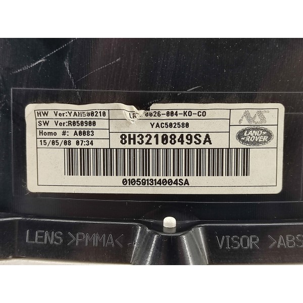 Painel Instrumento Range Rover Sport 2009 8h3210849sa Preto