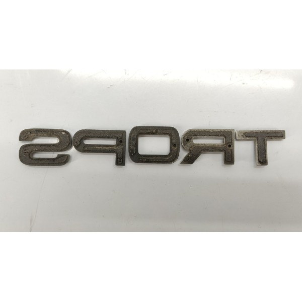 Emblema Sport Tampa Traseira Range Rover Sport 2009 Prateado