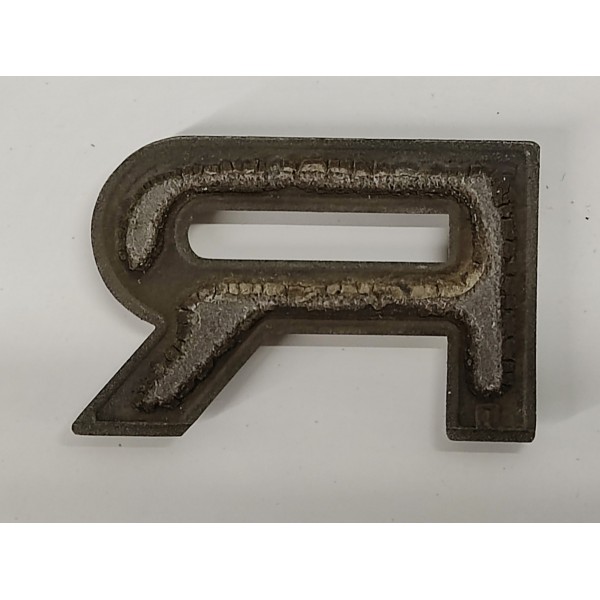 Emblema Letra R Tampa Traseira Range Rover Sport 2009 02 Prateado