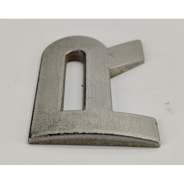 Emblema Letra R Tampa Traseira Range Rover Sport 2009 02 Prateado