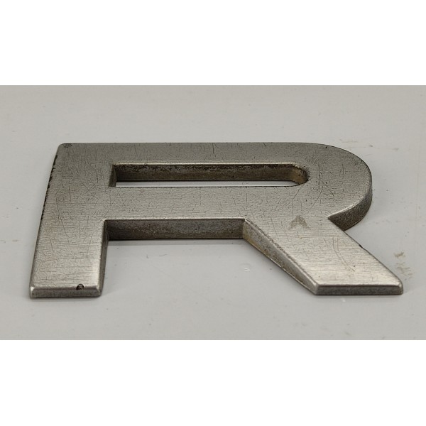 Emblema Letra R Tampa Traseira Range Rover Sport 2009 02 Prateado