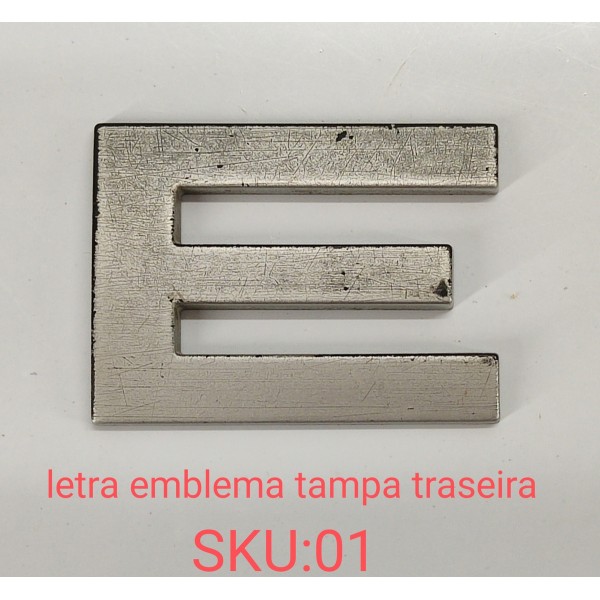 Emblema Letra E Tampa Traseira Range Rover Sport 2009 01 Prateado