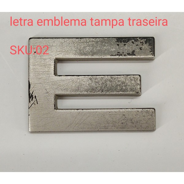 Emblema Letra E Tampa Traseira Range Rover Sport 2009 02 Prateado