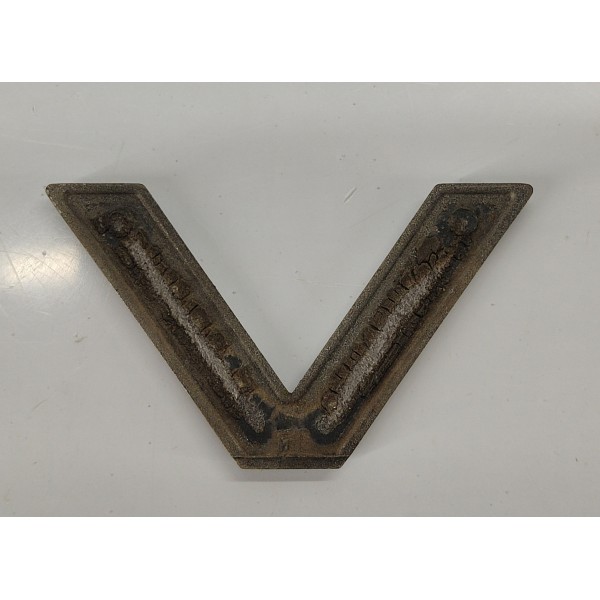 Emblema Letra V Tampa Traseira Range Rover Sport 2009 Prateado