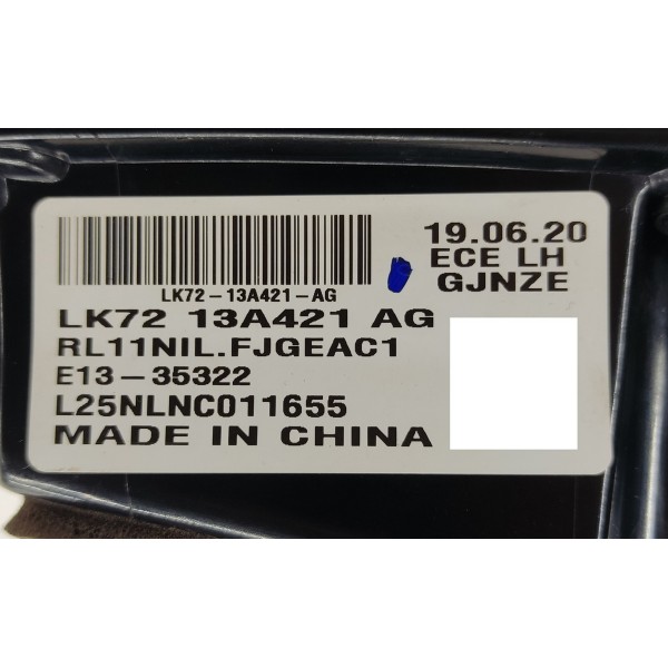 Lanterna Tampa T.e Discovery Sport 2021 Diesel C/detalhe Esquerdo/motorista Vermelho