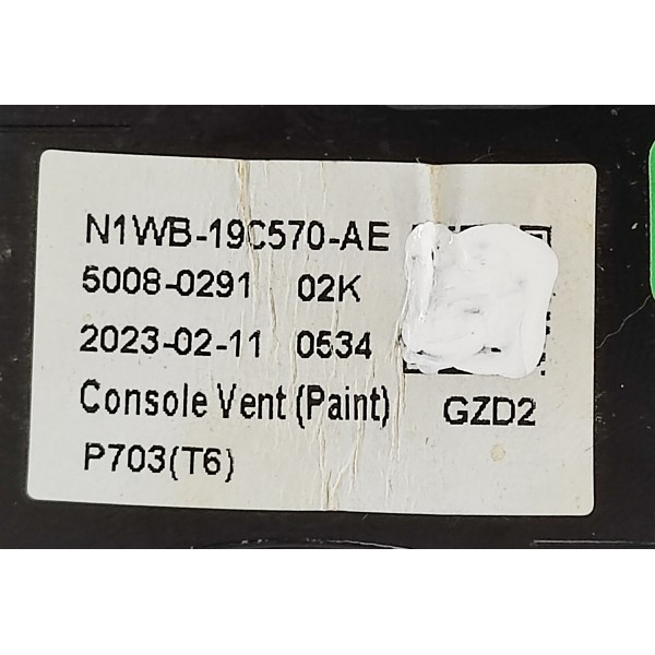 Difusor Ar Console Traseiro Ford Ranger Limited 2024