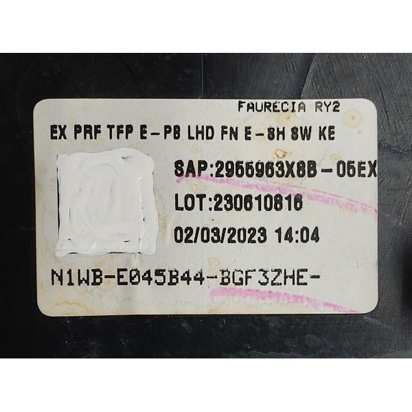 Moldura Console Marcha Porta Copo Ford Ranger Limited 2024 Preto