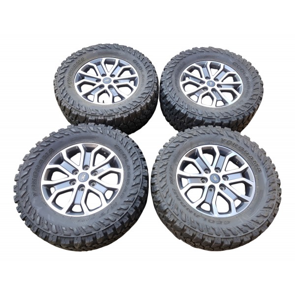 Jogo Roda R18 Ford Ranger Limited 2024 Pneu Mt Preto