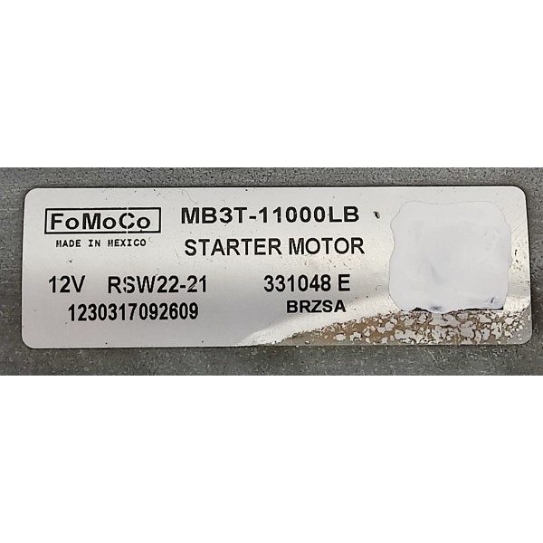 Motor Arranque Ford Ranger Limited 2024 Mb3t11000lb