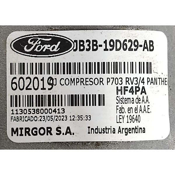Compressor Ar Condicionado Ranger Limited 2024 Jb3b19d629ab