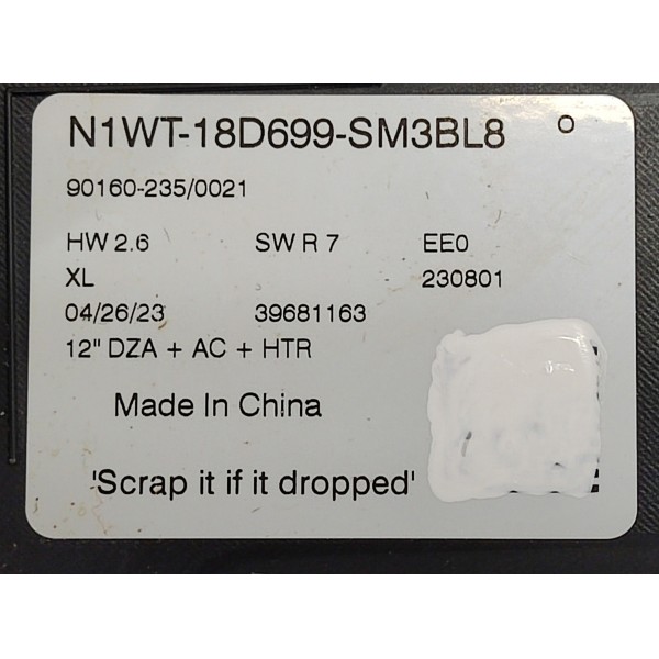 Moldura Multimidia Difusor Ar Ford Ranger 2024 N1wt18d699