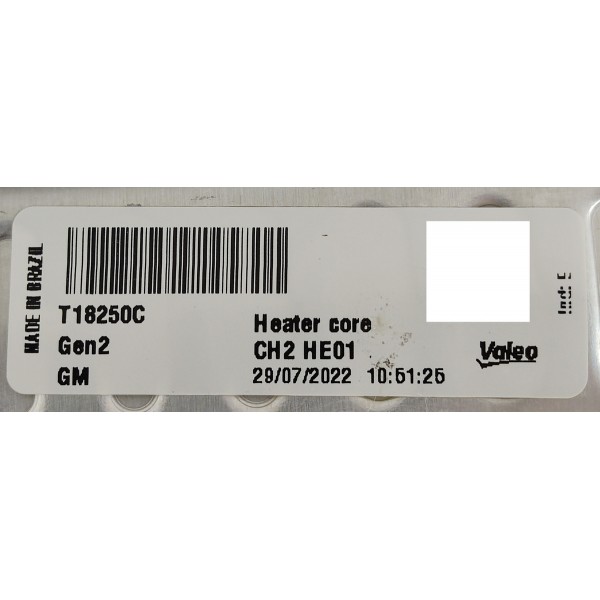 Radiador Ar Quente Gm Tracker 1.2 Turbo 2023 T18250c