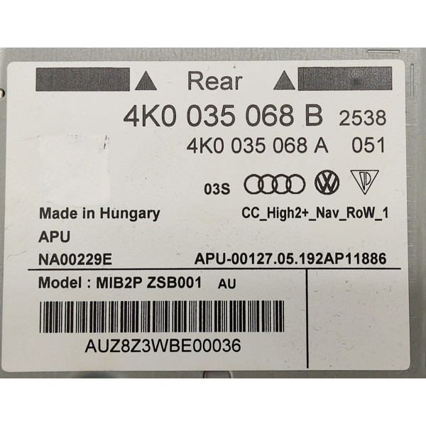 Radio Audi Q8 2019 4k0035068