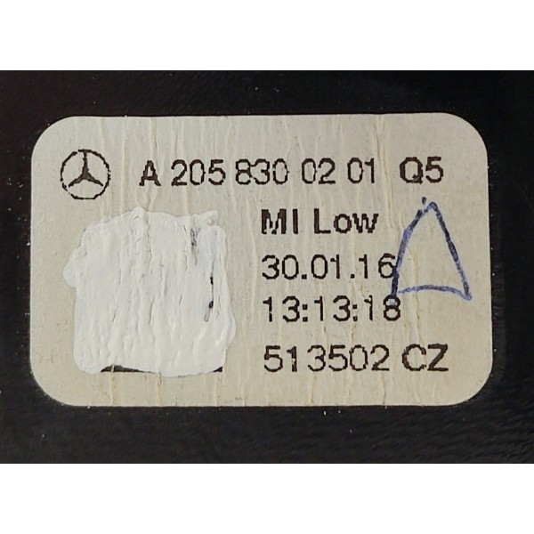Difusor Ar Central Painel Mercedes C180 1.6 2017 A2058300201