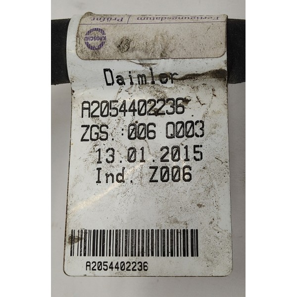 Chicote Positivo Bateria Mercedes C180 1.6 2017 A2054402236