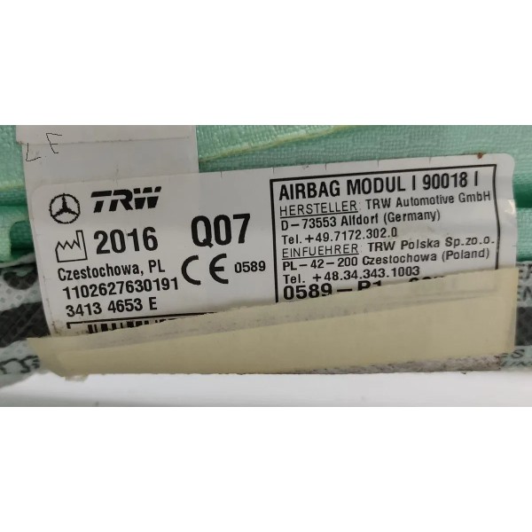 Painel Tabelier Mercedes C180 1.6 2017 Preto