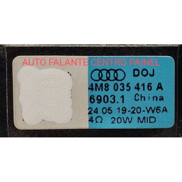 Auto Falante Central Painel Audi Q8 2019 4m8035416 Preto