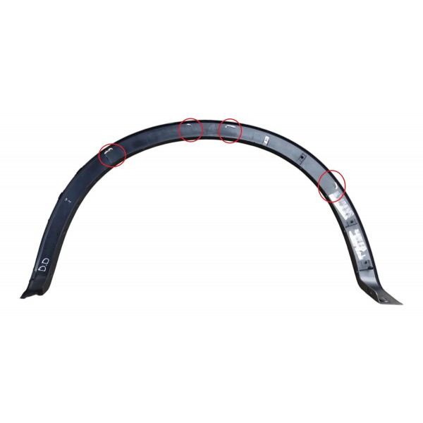 Friso Alargador Moldura Roda D.d Ranger 2025 Xls C/detalhe Preto