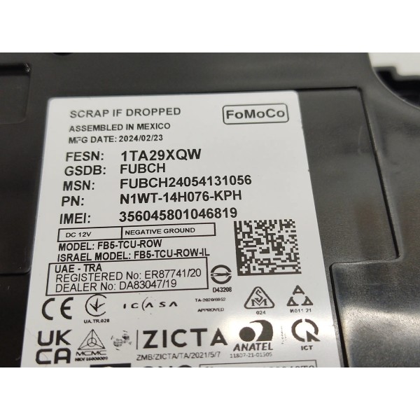 Modulo Tcu Controle Tração Ranger 3.0 V6 2025 N1wt14h076kph