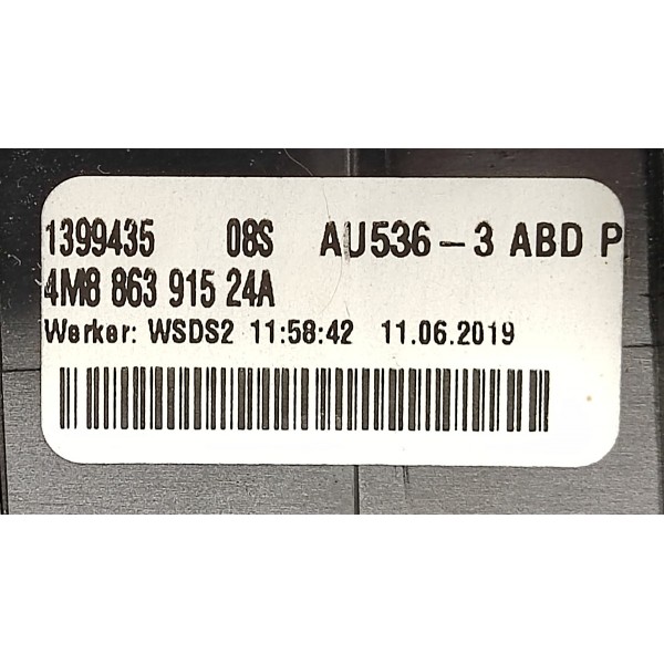 Acabamento Apoio Braço Console Audi Q8 2019 4m8863915 Preto