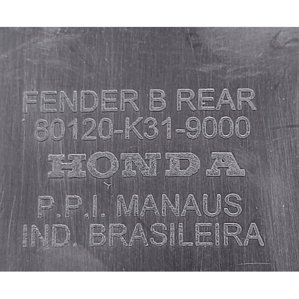 Carenagem Rabeta Para Barro Honda Cb250 Twister 2021 Detalhe Preto