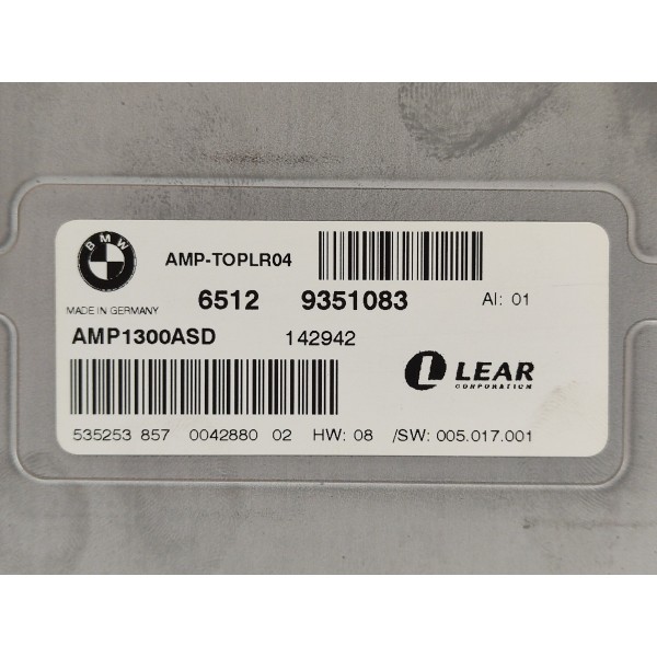 Modulo Som Bmw X6 V8 2015 9351083 Prateado