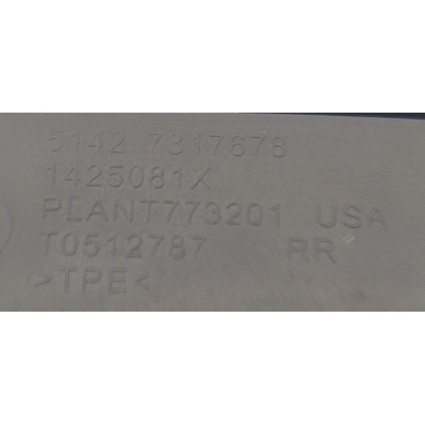 Tapete Borracha Forro Porta T.d Bmw X6 V8 2015 7317678 Preto